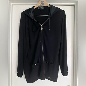 Black St John zipper knitted jacket